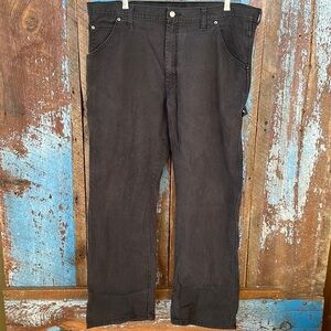 Dickies Black Carpenter Pants Workwear Distressed Black Canvas Men’s Size 38